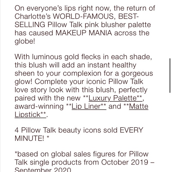 Charlotte Tilbury Pillow Talk Cheek to Chic Swish & Glow blusher ⭐️new in box. - Picture 7 of 9